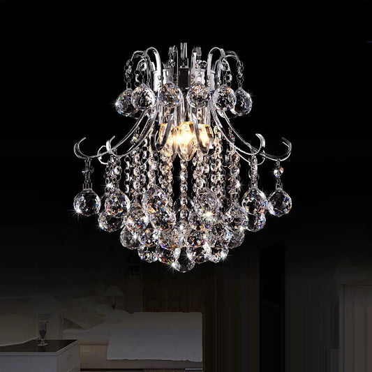 Candelabro De Cristal transparente/dorado moderno, Lustres De Cristal, luces De interior, colgantes, lámpara De sala De estar