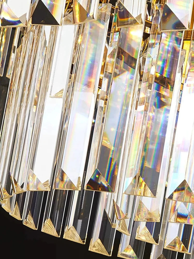 Crystal Chandelier Modern Ceiling Ligting Fixture Decor with Clear Crystal Luxury Pendant Lighting for Dining Room Entryway