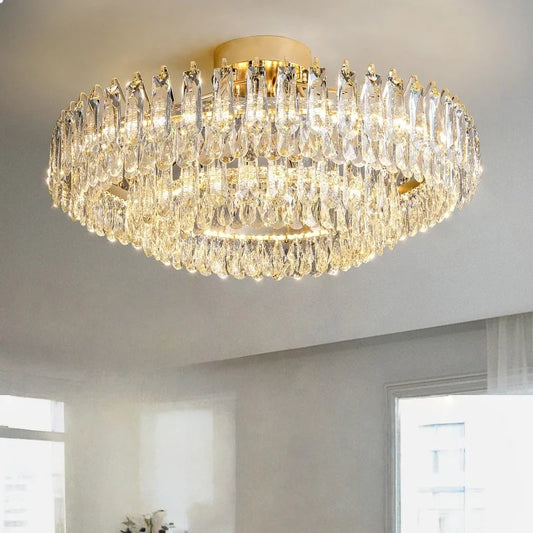 Modern Luxury Led Crystal Chandelier For Home Decoration Living Room Bedroom Dining Room Kitchen Hotel Crystal Lighting Fixtures