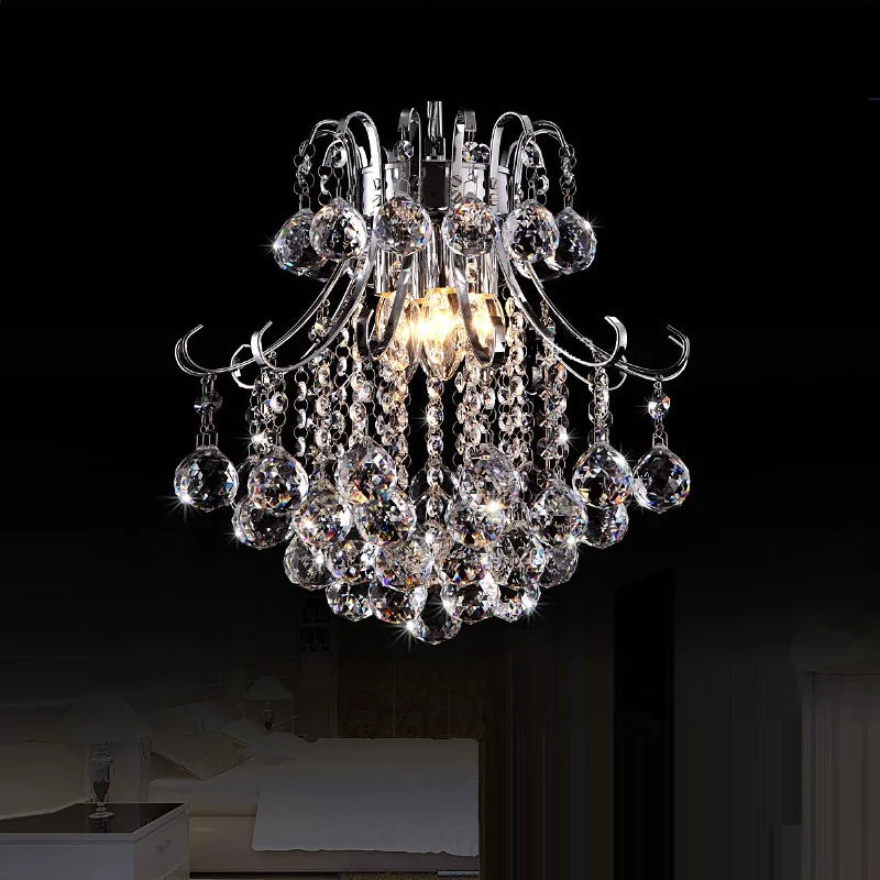 Candelabro De Cristal transparente/dorado moderno, Lustres De Cristal, luces De interior, colgantes, lámpara De sala De estar