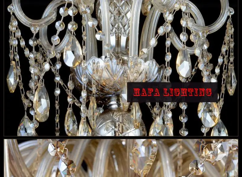 European Style Crystal Lamp Modern Living Room Simple Candle Light Large Complex Villa Project Staircase Chandelier 12/18 Arms