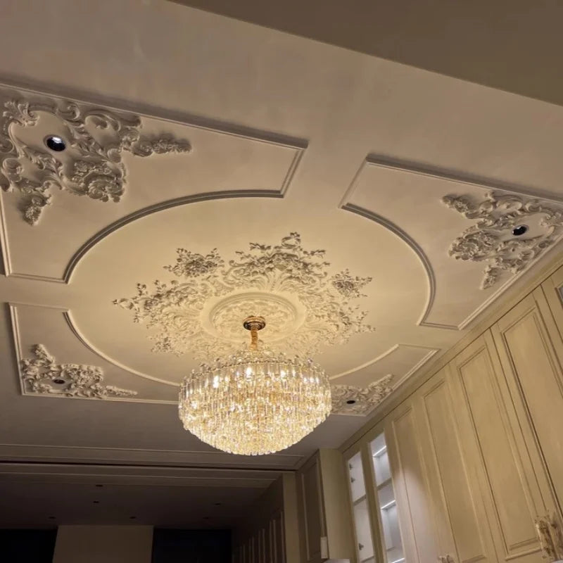 Light Luxury Led Crystal Chandelier Home Decoration Hall Living Room Villa Dining Room Chandelier Bedroom Lighting Fixtures
