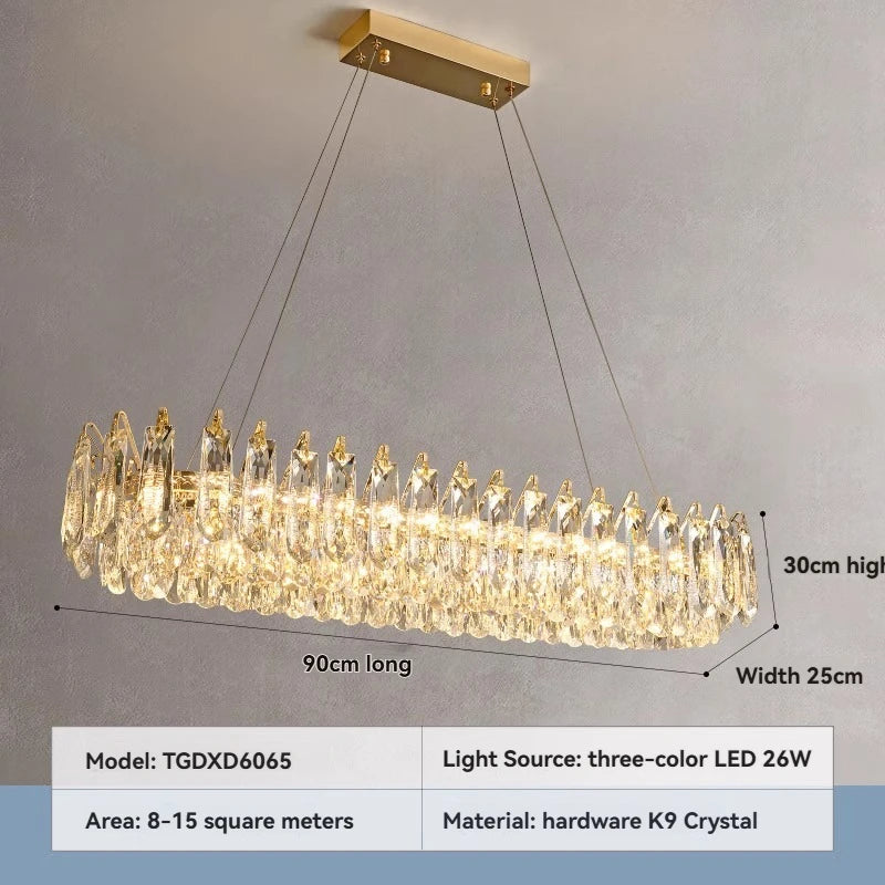 Modern Luxury Led Crystal Chandelier For Home Decoration Living Room Bedroom Dining Room Kitchen Hotel Crystal Lighting Fixtures