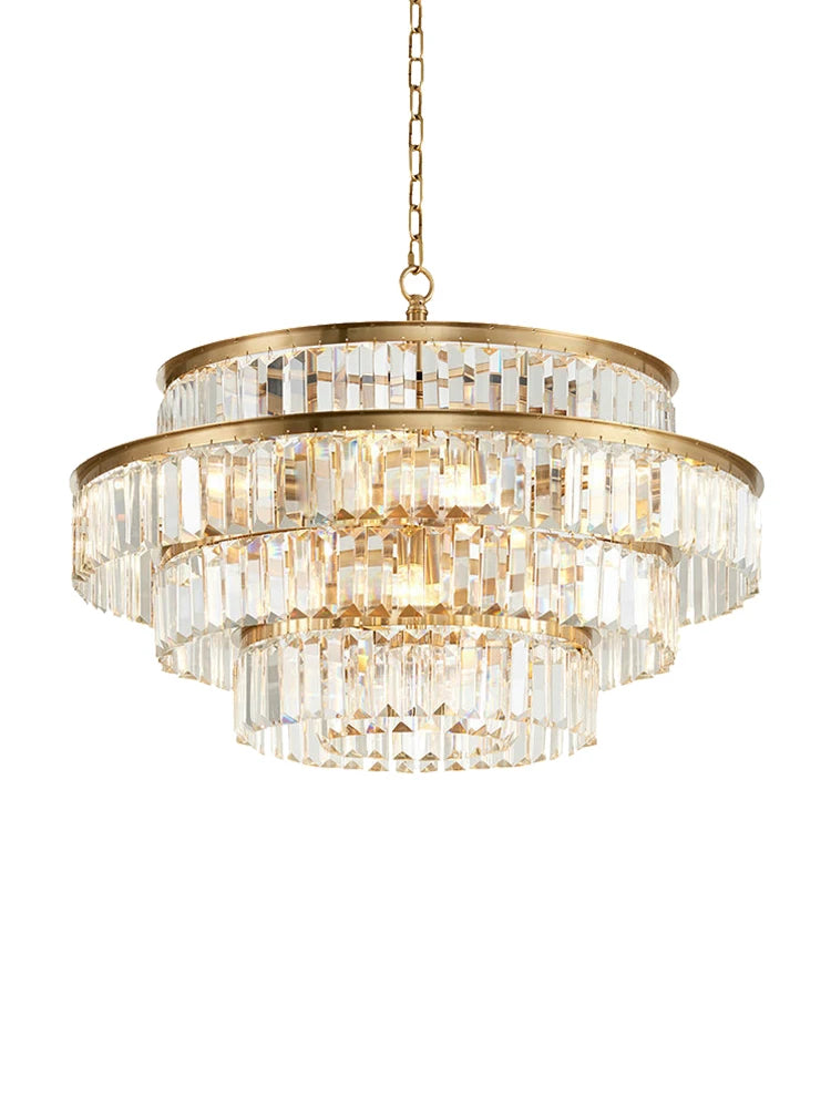 Crystal Chandelier Modern Ceiling Ligting Fixture Decor with Clear Crystal Luxury Pendant Lighting for Dining Room Entryway