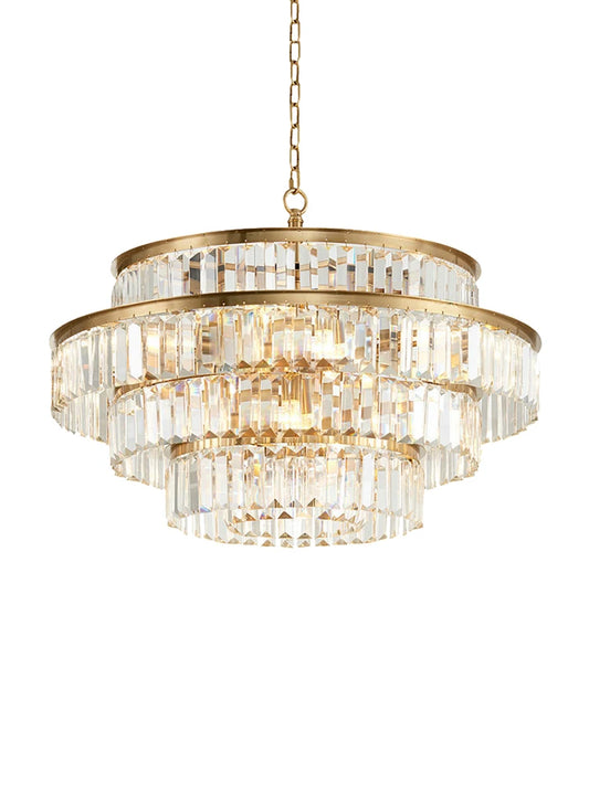 Crystal Chandelier Modern Ceiling Ligting Fixture Decor with Clear Crystal Luxury Pendant Lighting for Dining Room Entryway