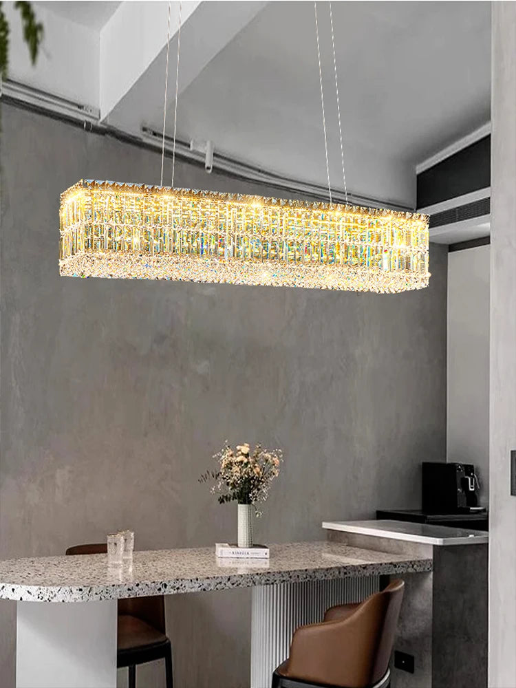 Crystal Chandeliers LED Luxury Home Lighting Fixture for Foyer Hanging Lamps Designer Decor Lustre Living Room High Ceiling