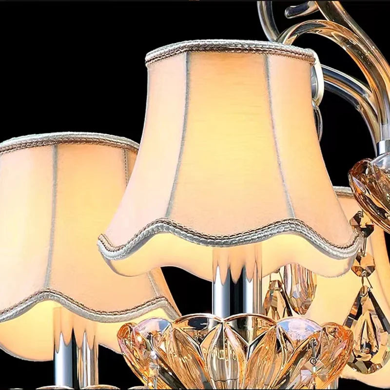 Continental Chandeliers Luxury Penthouse Hall Living Room Crystal lamp Villa Creative Lamps Staircase Lights Modern Candle Light